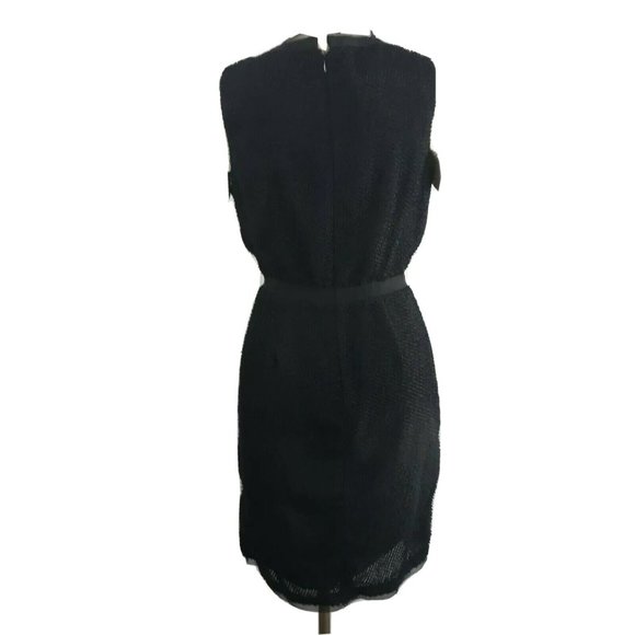 Max & Cleo Black Dress 8 EUC Sheer Tulle Ribbon Sleeveless - Picture 2 of 11